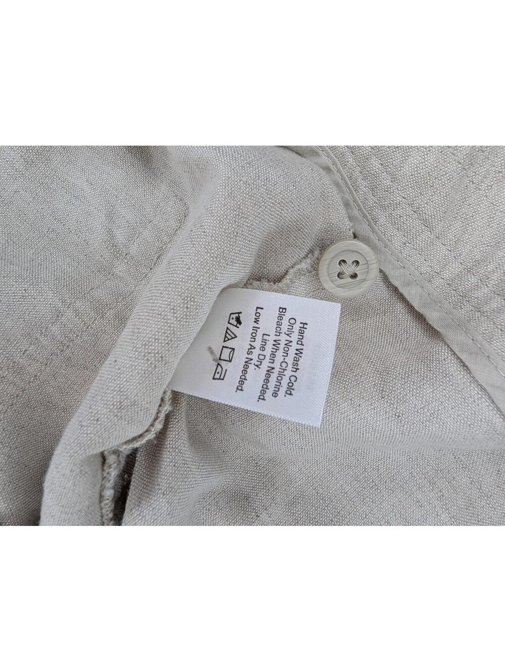 Coldwater Creek Womens Beige Linen Blend Pants Size 18 Relaxed Straight Leg - Picture 8 of 9
